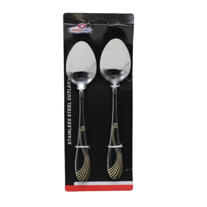 House Care Dinner Spoon Set, Gold Color, 6 Pieces - House Care