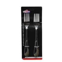 House Care Luxury Dinner Fork Set, Gold Color, 6 Pieces