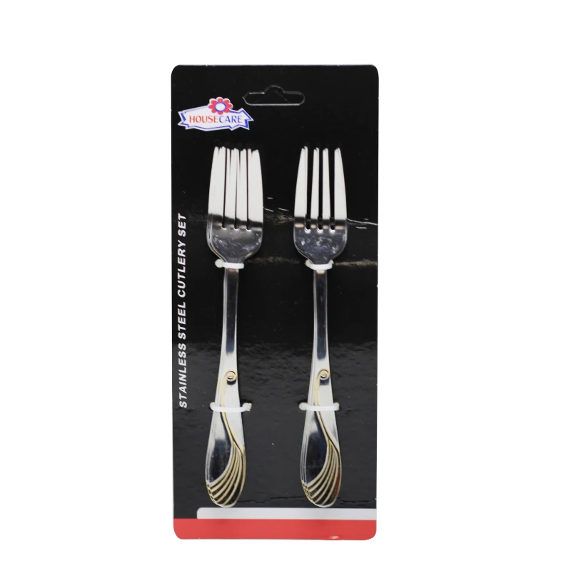 House Care Luxury Small Fork Set, Gold Color, 6 Pieces - House Care