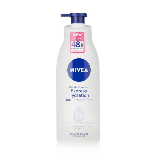 Nivea Express Hydration Body Lotion 400ml, Fast Absorbing with Deep Moisture for Smooth, Glowing, and Soft Skin All Day, Lightweight & Refreshing Formula Nivea Express Hydration Body Lotion 400ml, Fast Absorbing with Deep Moisture for Smooth, Glowing, and Soft Skin All Day, Lightweight & Refreshing Formula
