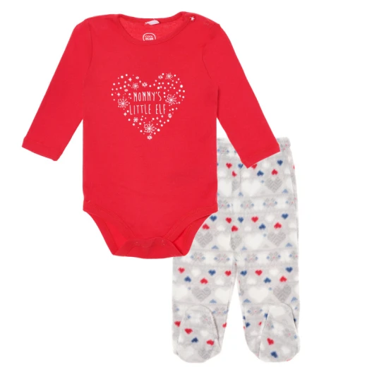 Cool Club Baby Kicks And Bodysuit Set, Red And Grey Color Cool Club Baby Kicks And Bodysuit Set, Red And Grey Color