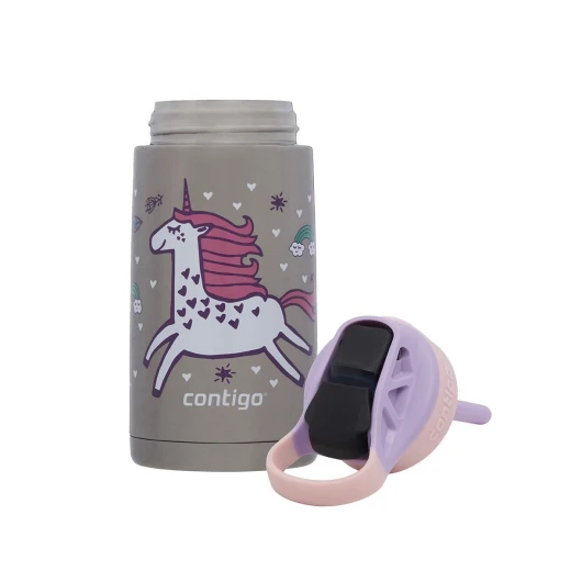 Contigo Stainless Steel Autospout Kids Drinking Bottle, Pink Color, 380 Ml - Contigo - Image 4
