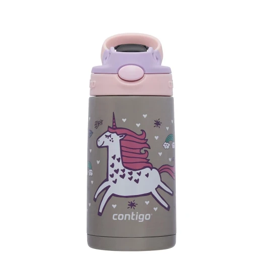 Contigo Stainless Steel Autospout Kids Drinking Bottle, Pink Color, 380 Ml - Contigo - Image 6