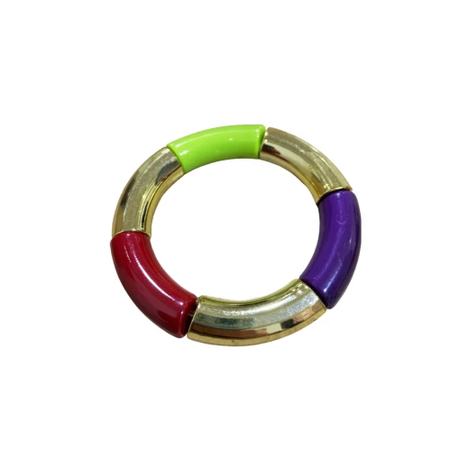 Rubber Bracelet Surrounded By Colored Plastic Rubber Bracelet Surrounded By Colored Plastic