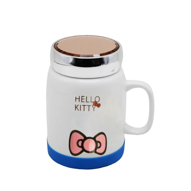 House Care Mug With Chrome Cover & Rubber Base, White Color - House Care