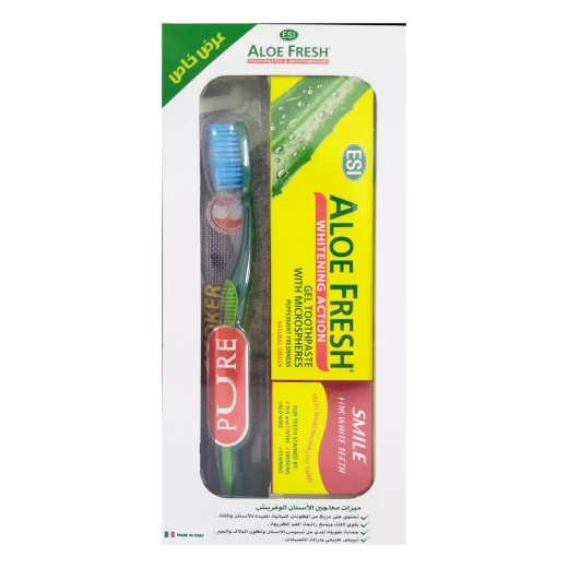 Aloe Fresh Smile Toothpaste 100ml + Smoker Toothbrush Aloe Fresh Smile Toothpaste 100ml + Smoker Toothbrush
