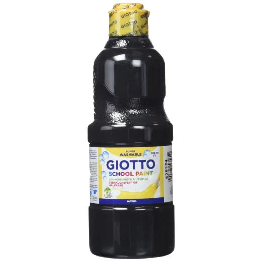 Giotto School Paint, Black Color, 500 Ml Giotto School Paint, Black Color, 500 Ml