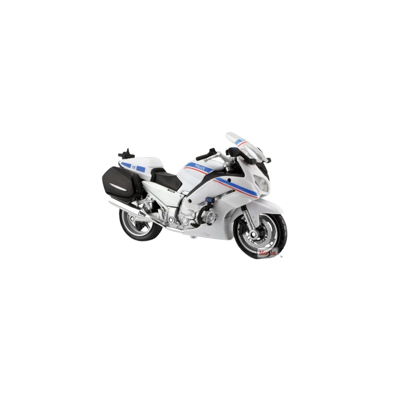 Maisto Authority Police Motorcycles 1:18 Scale Diecast Model for Collectors with Steerable Fork and Movable Stand - Maisto
