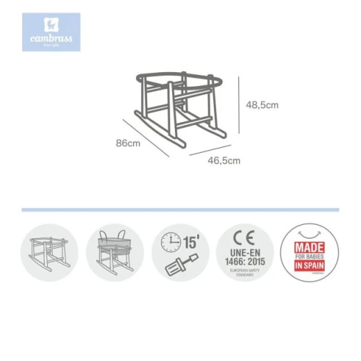 Cambrass Wooden Stand Cuco, White Color - Cambrass - Image 4