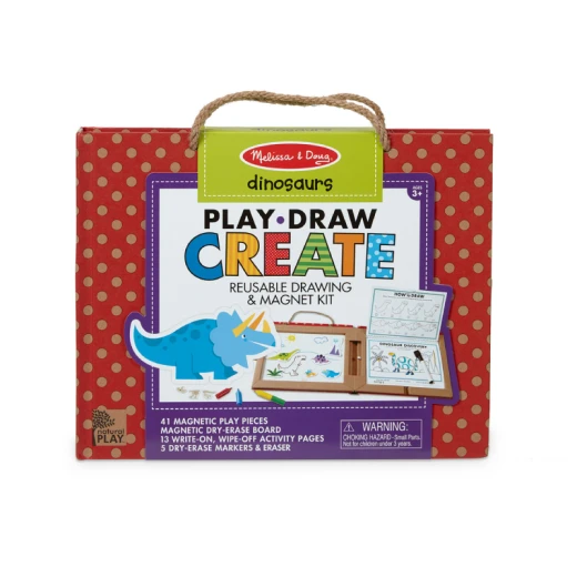Melissa & Doug Play, Draw, Create Reusable Drawing & Magnet Kit, Dinosaurs Melissa & Doug Play, Draw, Create Reusable Drawing & Magnet Kit, Dinosaurs
