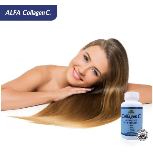 Alfa Vitamins Collagen C Hydrolysate Capsules with Biotin, 120 Capsules - Alfa Vitamins - Image 4