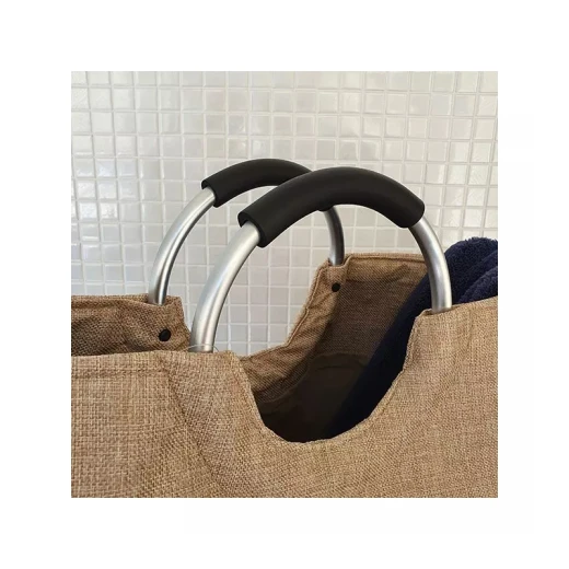 سلة غسيل قابلة للطي بمقبض المنيوم باللون البيج من ويفا - ويفا - Image 2