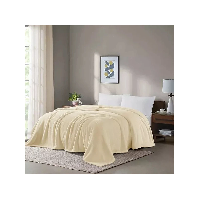 Nova Home Silky Blanket - Single/Twin - Beige - Nova Home