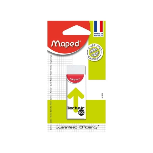 Maped Technic Eraser, White Color, 1 Pieces Maped Technic Eraser, White Color, 1 Pieces