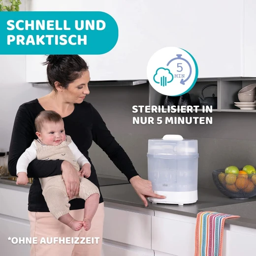 Chicco Sterile Natural 3 in 1 Baby Bottle Sterilizer - Chicco - Image 3