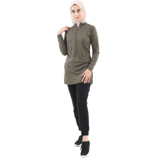 RB Long Sleeve Cycling Jersey, Olive Green Color RB Long Sleeve Cycling Jersey, Olive Green Color