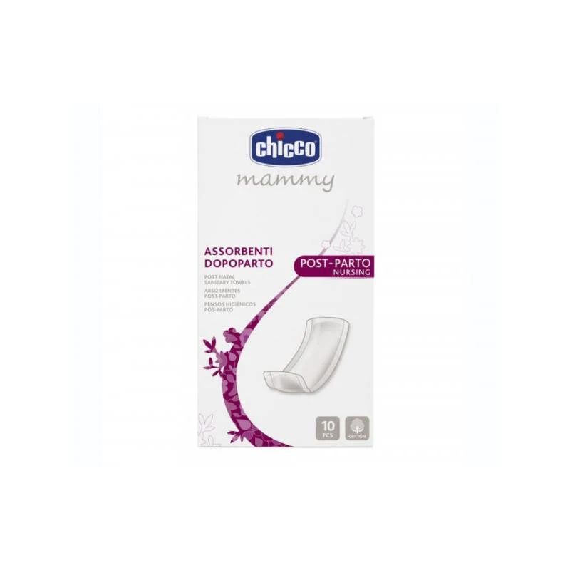 Chicco Mammy Post Natal Sanitary Towels, 10 Pieces - Chicco