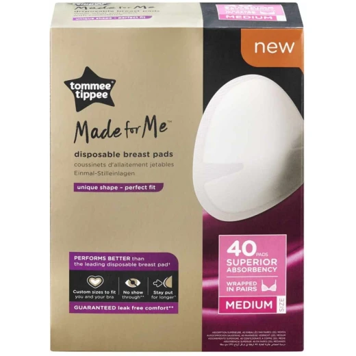 Tommee Tippee Breast Pads, Medium Size, 40 Pads Tommee Tippee Breast Pads, Medium Size, 40 Pads