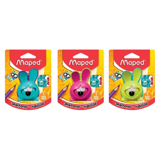 Maped Croc Croc Sharpener One Hole, Assorted Color, 1 Piece Maped Croc Croc Sharpener One Hole, Assorted Color, 1 Piece