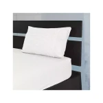 Cannon Dots & Stripes Fitted Sheet Set, Poly Cotton, White Color, Twin Size, 3 Pieces - Cannon