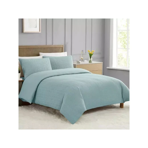 Nova Home "Simply" Crinkled Comforter Set, Petrol Color, Size King, 4 Pieses
