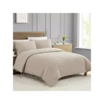 Nova Home "Simply" Crinkled Comforter Set, Sand Color, Size Queen, 4 Pieses - Nova Home