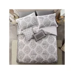 Nova Home "Montebello" Jacquard Comforter Set, Grey Color - King/Super King - 8 Pcs - Nova Home