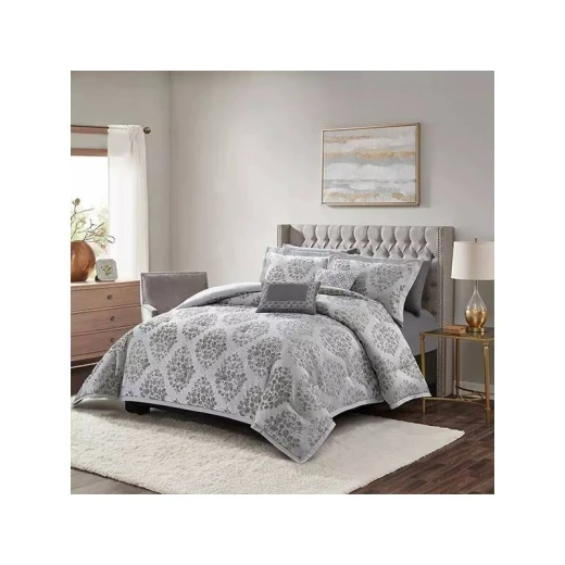 Nova Home "Montebello" Jacquard Comforter Set, Grey Color - King/Super King - 8 Pcs - Nova Home - Image 2