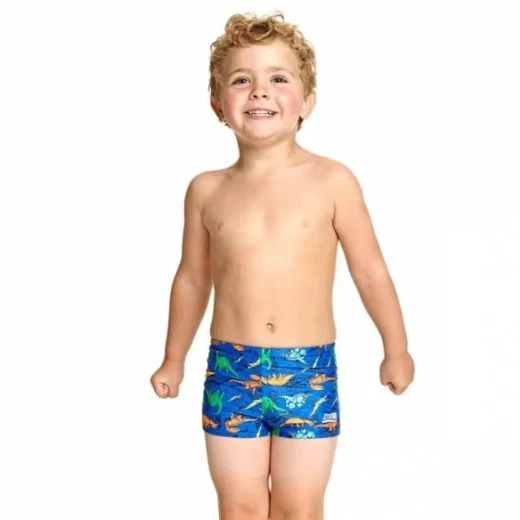 Zoggs Boys Dino Land Hip Racer, Blue Color - Zoggs - Image 2