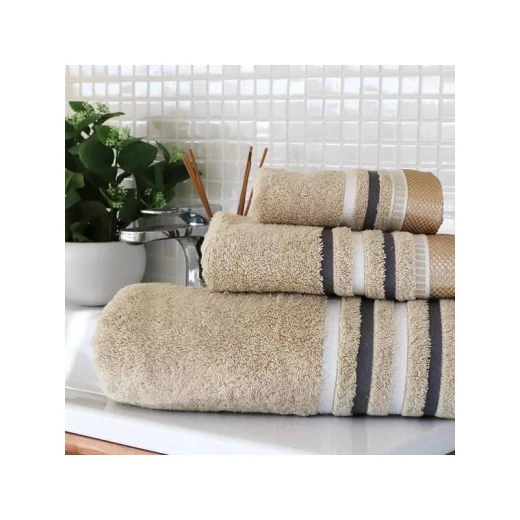 Nova Home Ombre  100% Cotton Jacquard Towel, Beige Color, Size 30*50