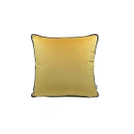 غطاء وسادة مخمل, باللون الاصفر, 47*47 سم من نوفا هوم - نوفا هوم