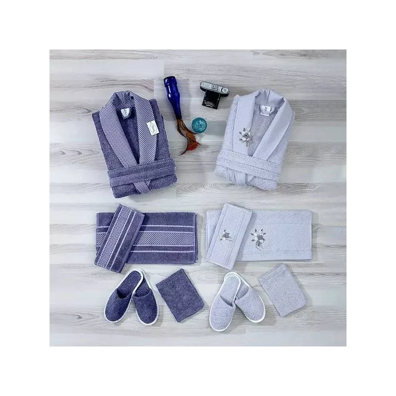 Weva Family Bathrobe, Florid Design 12 Pieces Unique - Weva