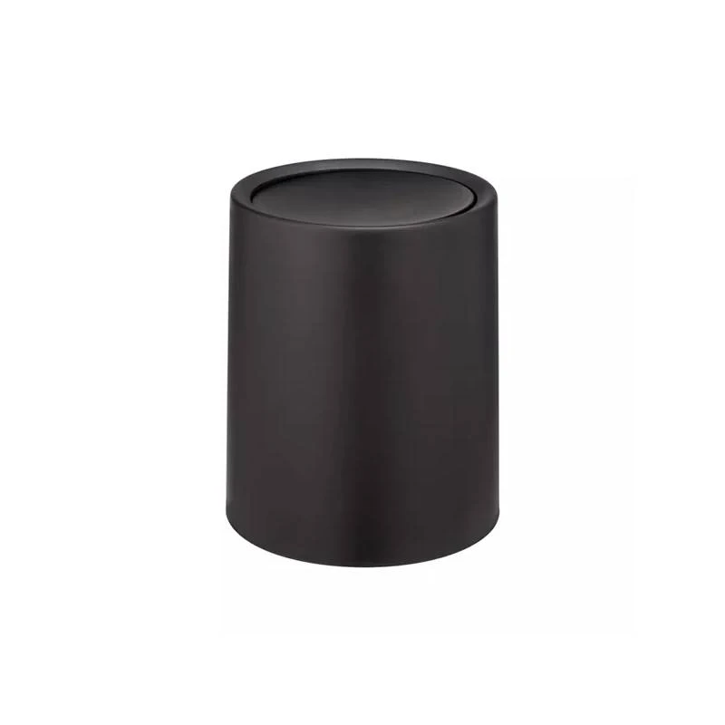 Wenko Atri Swing Lid Bin, Black Color, 6 Liter - Wenko