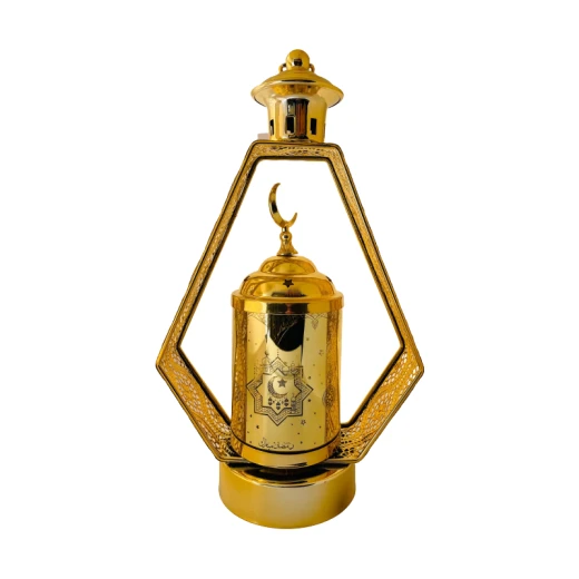 Ramadan Metal Lantern, Gold Color, 18*10.5*29.5 Ramadan Metal Lantern, Gold Color, 18*10.5*29.5