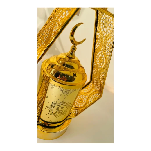 Ramadan Metal Lantern, Gold Color, 18*10.5*29.5 - Image 2