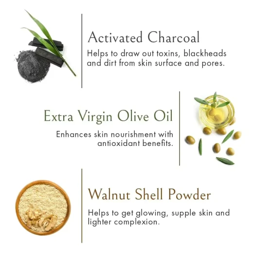 Wow Skin Science Activated Charcoal Face Scrub, 100ml - Wow Skin Science - Image 3