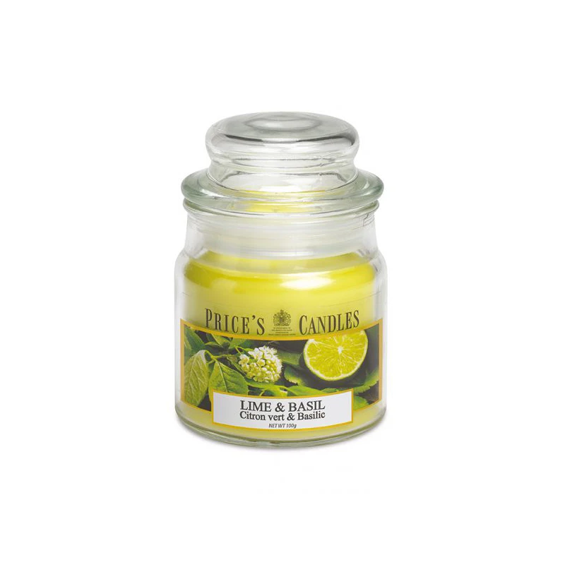 شمعة معطرة متوسطة بمرطبان وغطاء, الليمون والريحان من برايسز - برايسز