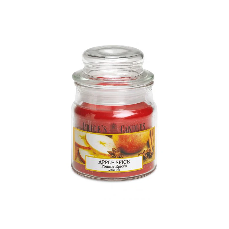 Price's Medium Scented Candle Jar With Lid, Apple Spice - Price's