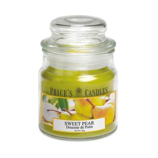 Price's Medium Scented Candle Jar with Lid, Sweet Pear Price's Medium Scented Candle Jar with Lid, Sweet Pear