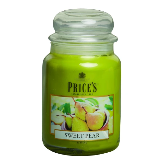 Price's Large Scented Candle Jar with Lid, Sweet Pear Price's Large Scented Candle Jar with Lid, Sweet Pear