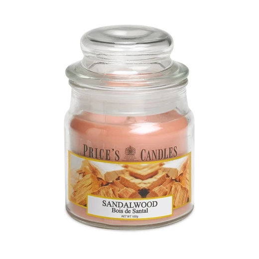 Price's Medium Scented Candle Jar with Lid, Sandalwood Price's Medium Scented Candle Jar with Lid, Sandalwood