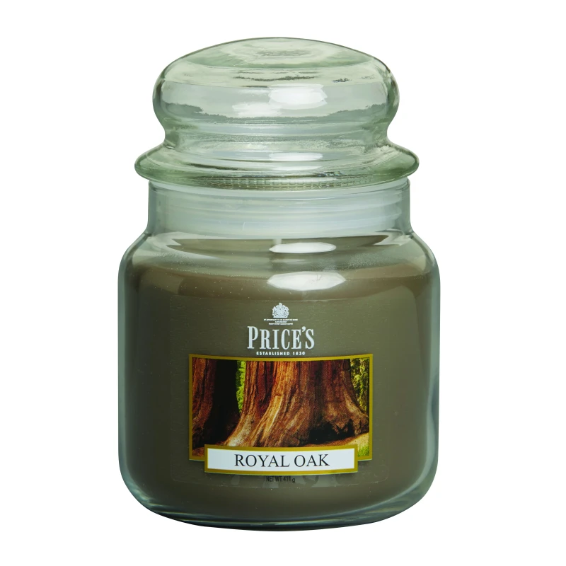 Price's Medium Scented Candle Jar with Lid, Royal Oak - Price's