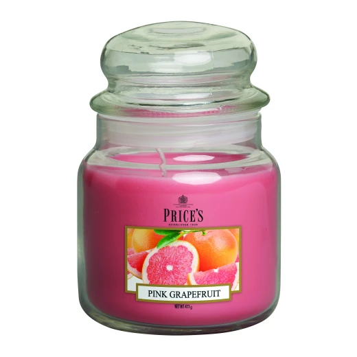 شمعة معطرة متوسطة بمرطبان وغطاء,الجريبفروت الوردي من برايسز شمعة معطرة متوسطة بمرطبان وغطاء,الجريبفروت الوردي من برايسز