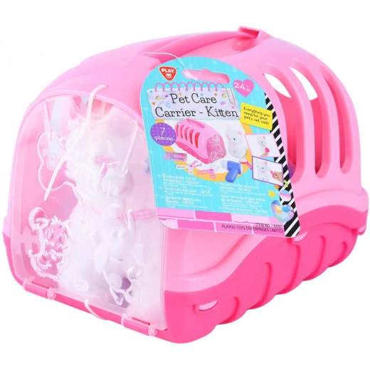 Play Go | Pet Care Carrier | 7 Pcs With Plush Kitten Included Play Go | Pet Care Carrier | 7 Pcs With Plush Kitten Included