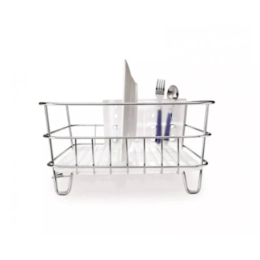 Simplehuman Stainless Steel Wire Frame Dish Rack, Frosted - Silver - Simplehuman - Image 2