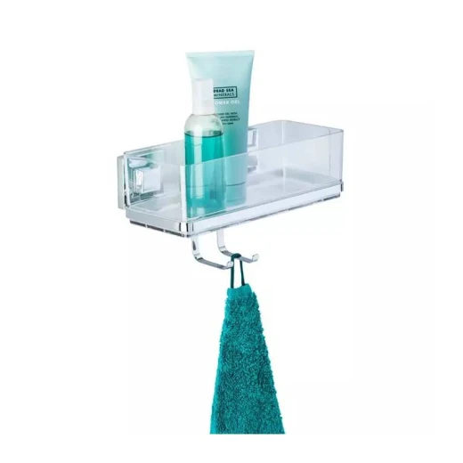 Wenko Quadro Vacuum-Loc Wall Shelf with Hook - Wenko - Image 2