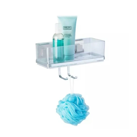 Wenko Quadro Vacuum-Loc Wall Shelf with Hook Wenko Quadro Vacuum-Loc Wall Shelf with Hook