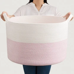 Aratextil Basket Casta, 40*55cm Size,  Pink & White Color
