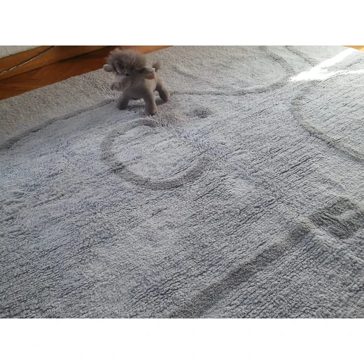 Aratextile Cotton Children's Rug, Elephant Design, 120 x 160 Cm Aratextile Cotton Children's Rug, Elephant Design, 120 x 160 Cm