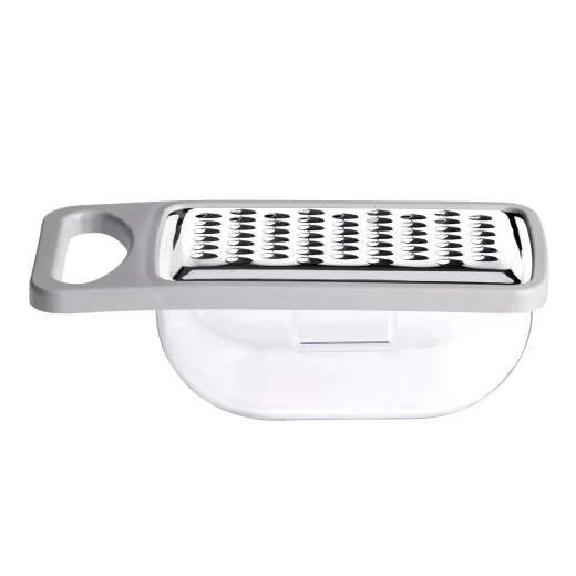 Madame coco, Daily Garlic and Cheese Grater with Container, Soft Grey